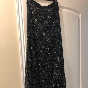 Pleione Flowy Long Black Skirt Size S Made in USA